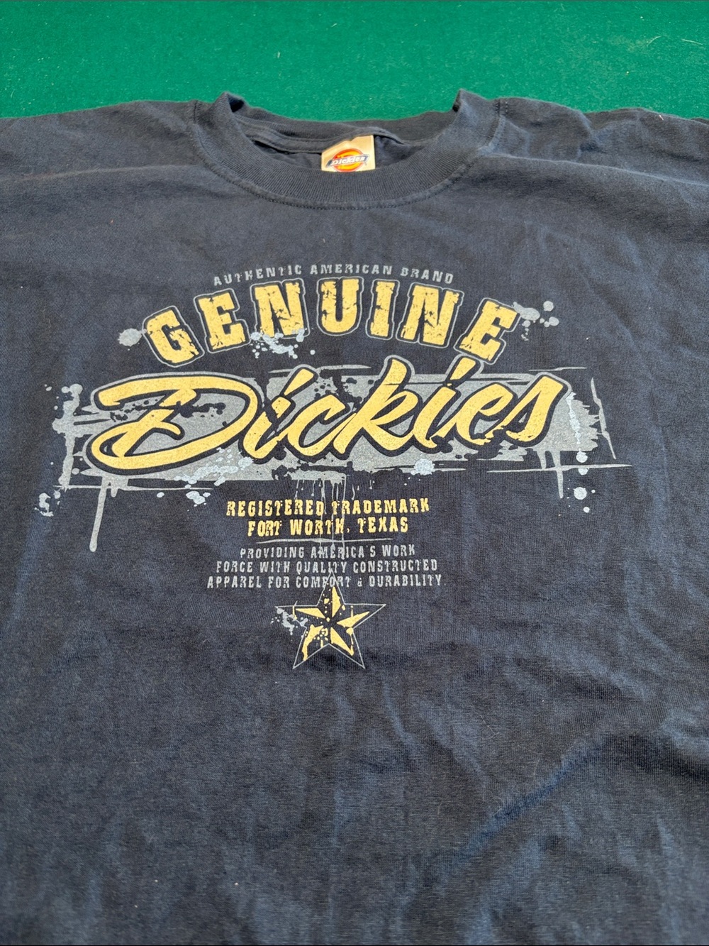 Dickies Blue Tee with Yellow & Light Gray Graphic , 3XL , $15